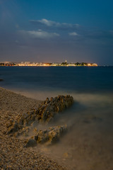 Wall Mural - the old town of zadar, croatia at blue hour