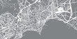 Urban vector city map of Naples, Italy