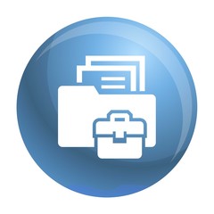 Poster - Folder briefcase icon. Simple illustration of folder briefcase vector icon for web design isolated on white background