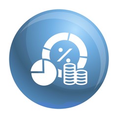 Poster - Finance money graph icon. Simple illustration of finance money graph vector icon for web design isolated on white background