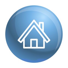 Poster - Wood house icon. Outline wood house vector icon for web design isolated on white background