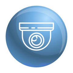 Poster - Indoor secyrity camera icon. Outline indoor secyrity camera vector icon for web design isolated on white background