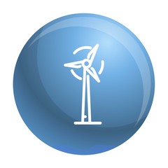 Poster - Wind turbine icon. Outline wind turbine vector icon for web design isolated on white background