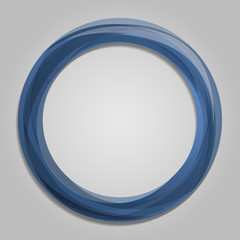 Poster - Blank blue glossy badge or button vector background for any design