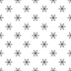 Poster - Six petal flower pattern seamless repeat background for any web design