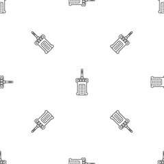 Poster - Portable radio pattern seamless vector repeat geometric for any web design