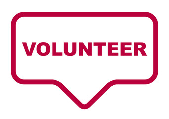 red vector banner volunteer