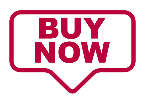 red vector banner buy now