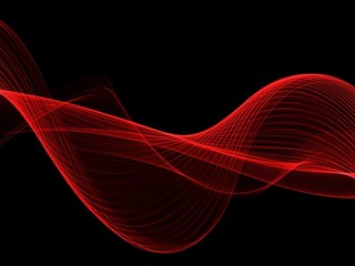  Abstract red flow wave background