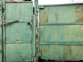 fence and metal door