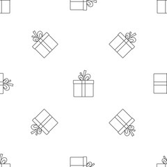 Poster - Gift box pattern seamless vector repeat geometric for any web design