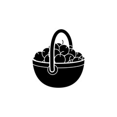Poster - Bun with apples icon. Simple glyph vector of autumn set for UI and UX, website or mobile application