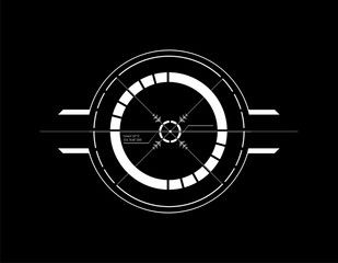 Poster - Hud elements,graph.Vector illustration.Head-up display elements for the web.