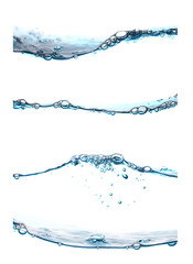 Wall Mural - Set of a wave with air bubbles