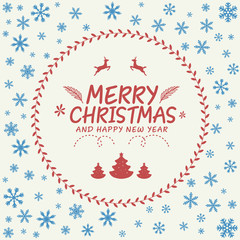 Sticker - Merry Christmas background template