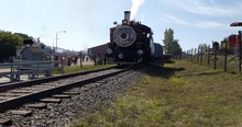 1900s Steam Train Getting Ready To Move Off