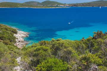 aerial view of an island