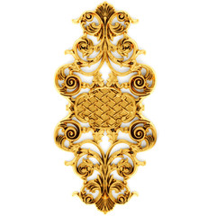 Wall Mural - Gilded stucco, collection gold cartouche