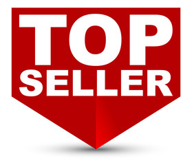 red vector banner top seller