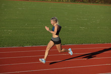 Female Sprinter Running Fast