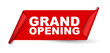 red vector banner grand opening