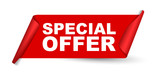 Fototapeta  - red vector banner special offer