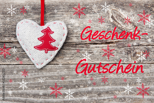 Weihnachten Advent Geschenk Gutschein Geschenk Gutschein Herz Holz Textraum Copy Space Buy This Stock Photo And Explore Similar Images At Adobe Stock Adobe Stock