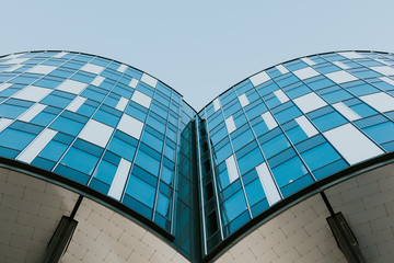 Lines & perspective of modern architecture in Copenhagen, Denmark