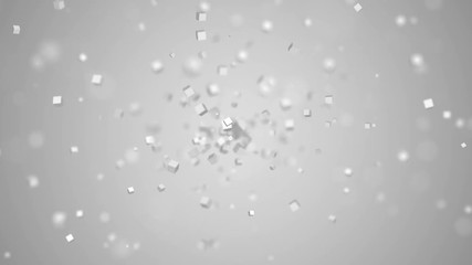 Poster - Abstract 3d rendering of looped animation with geometric shapes. Modern background with cubes. Motion design, 4k UHD