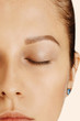 © Olesia - Beautiful girl with closed eyes and perfect skin with natural make-up. Natural beauty, cosmetology and skin care