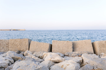 Seascape from the port of Palermo