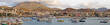 Panoramic view of the harbor of Mindelo, Sao Vicente, Cape Verde