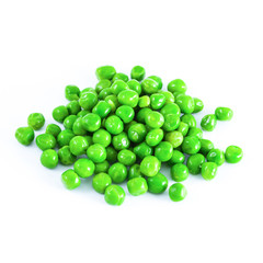 Wall Mural - Green pea isolated on white