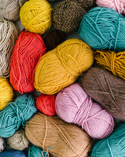 Skeins Of Colorful Yarn
