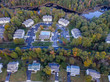 Aerial View of a Cookie Cutter Neighborhood in the Fall