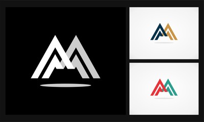 Wall Mural - letter M mountain logo