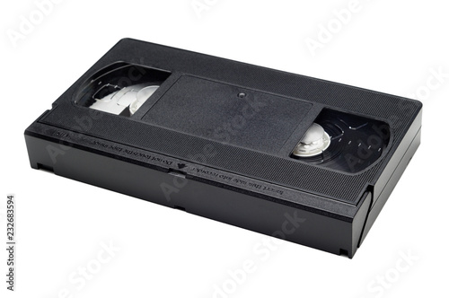Fotografering Video cassette tape against a white background