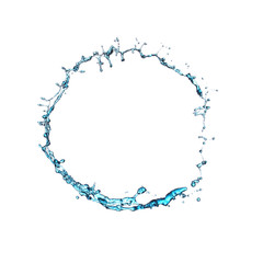 Wall Mural - Water ring splash isolated on white background