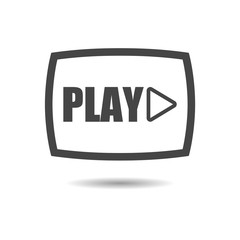 Poster - Black Video button, Play button, icon or logo