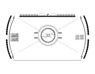 Poster - Hud elements,graph.Vector illustration.Head-up display elements for the web.