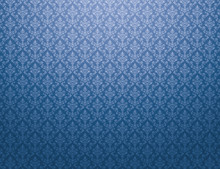 Blue Wallpaper With Damask Pattern
