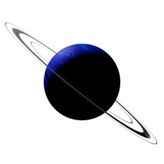 Wall Mural - planet Neptune with its rings isolated on white background, part of the solar system