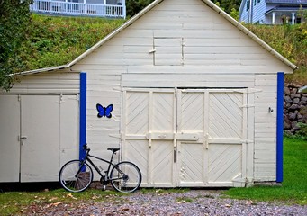 Wall Mural - Bike Against Garage