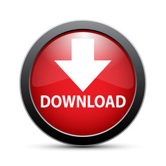 Aufkleber - Download button illustration with down arrow icon isolated. Load symbol – stock vector
