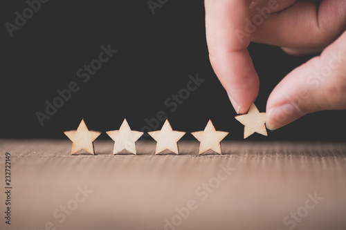Fotografía The best excellent business services rating customer experience concept