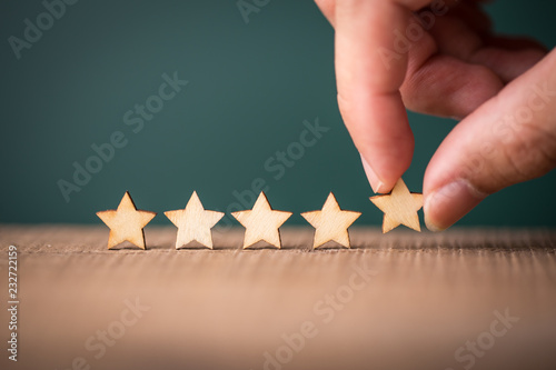 Fotomural The best excellent business services rating customer experience concept