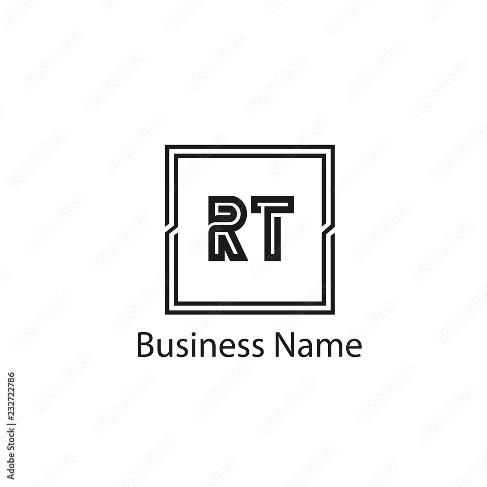 Initial Letter RT Logo Template Design Stock Vector | Adobe Stock