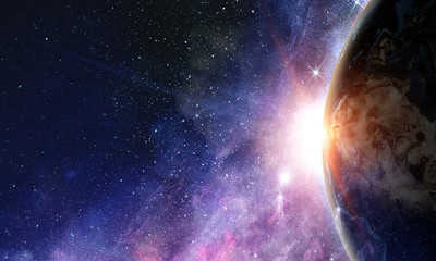 space planets and nebula