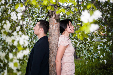 lovers in the forest photo shoot in nature