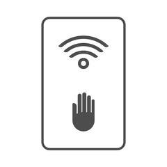 Proximity card. Electronic pass symbol. Vector icon.